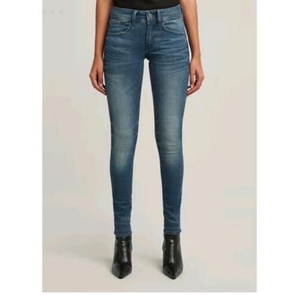 G-Star Raw GS01 Jeans Skinny Low Rise Womens Size 29 34Long 3301 Lynn - Picture 1 of 16